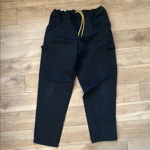 Jack & Jones Black Cargo Pants with Elastic Waistband